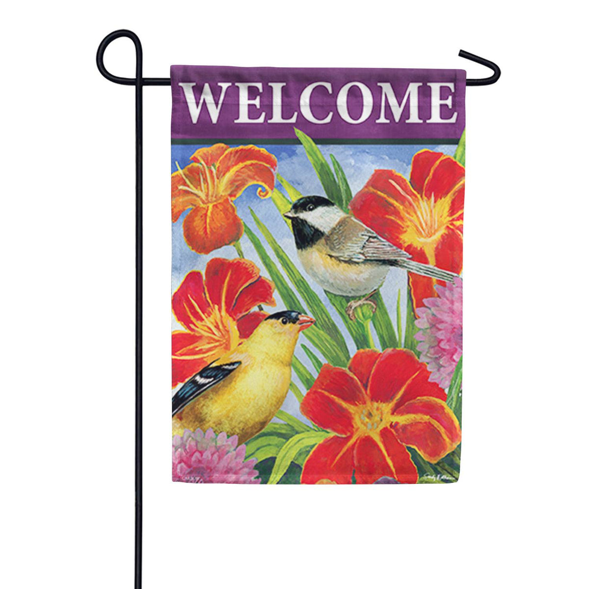 Friendly Welcome Dura Soft Garden Flag – Just For Fun Flags