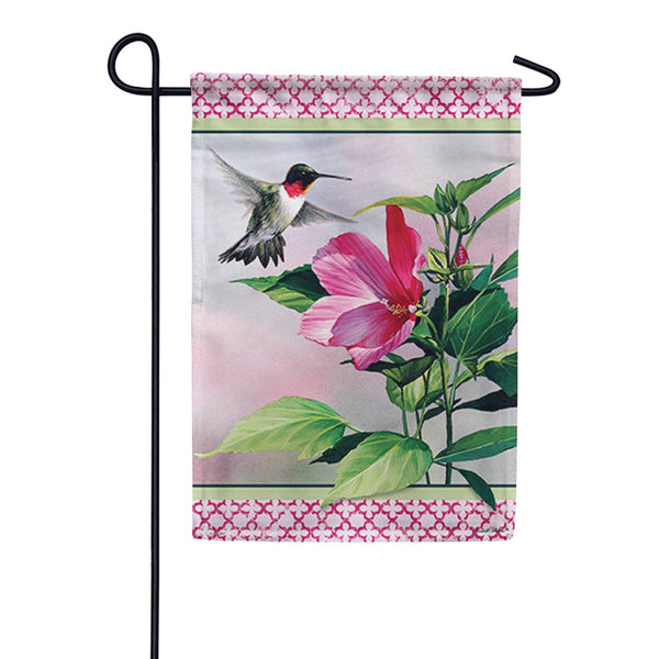 Hibiscus Hummingbird Dura Soft Garden Flag – Just For Fun Flags