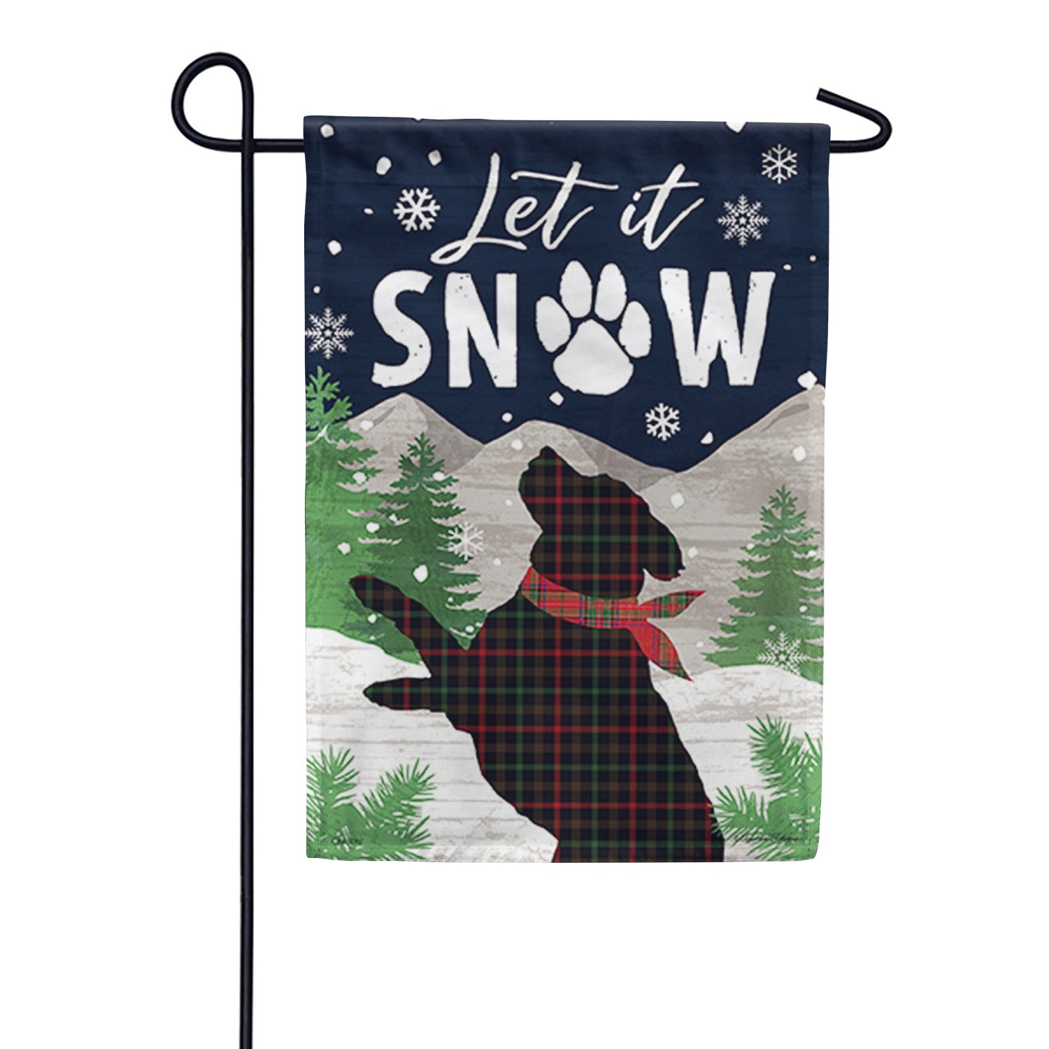 Snow Pup Dura Soft Garden Flag