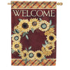 Sunny Wreath Dura Soft House Flag