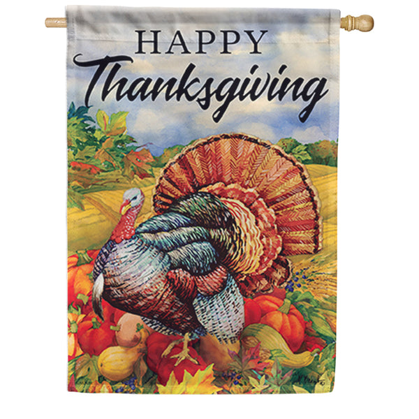 Thanksgiving Foliage Dura Soft House Flag