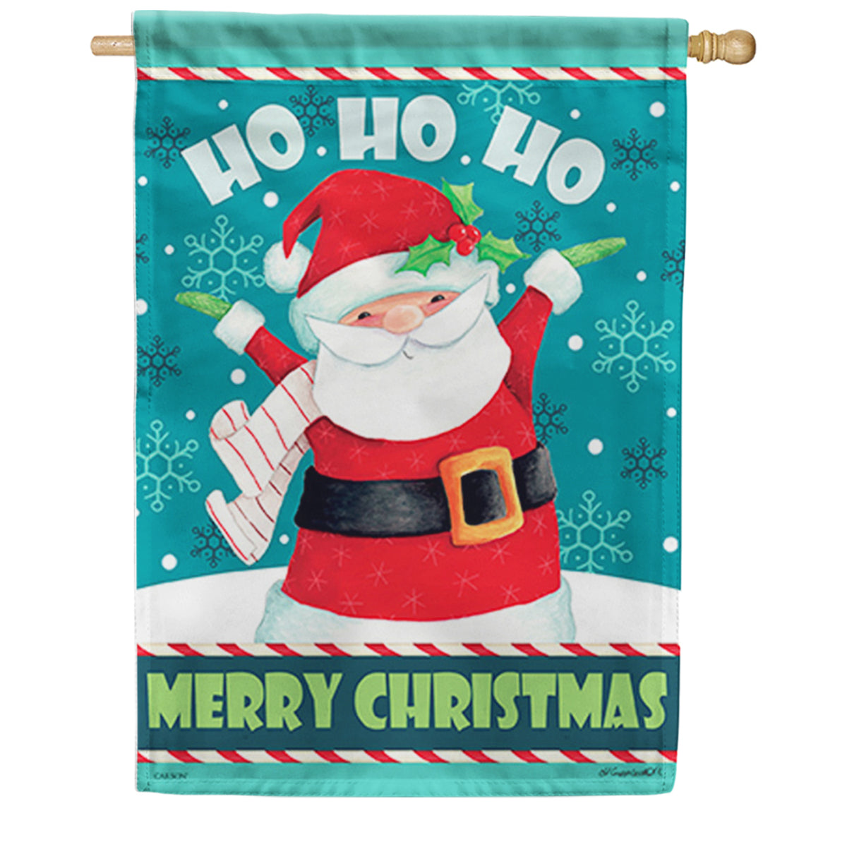 HO HO HO Dura Soft House Flag – Just For Fun Flags