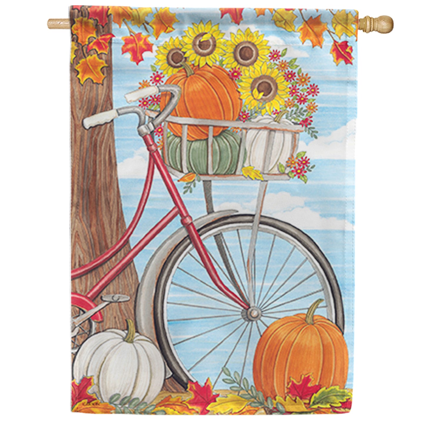 Pumpkin Delivery Dura Soft House Flag