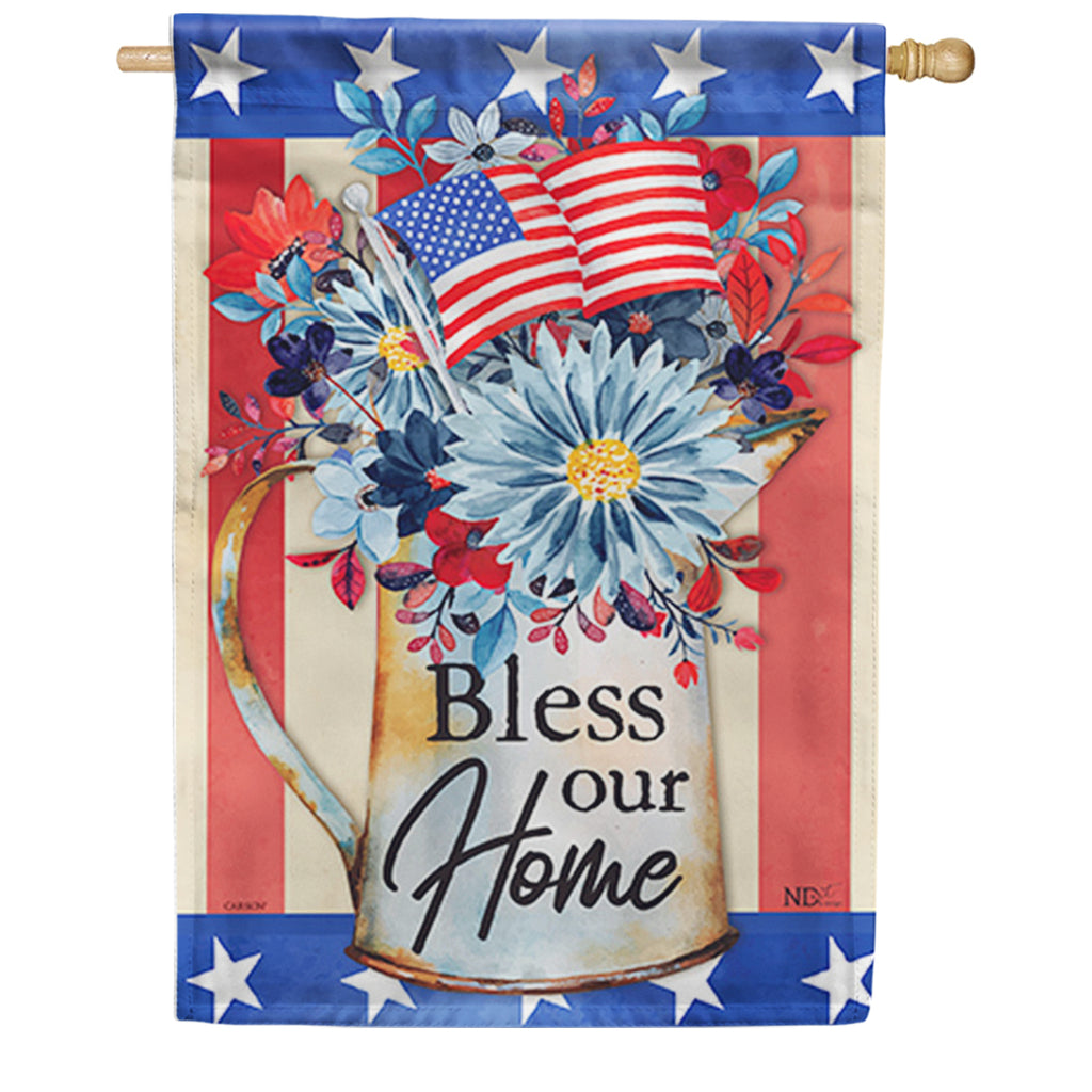 Americana Floral Dura Soft House Flag