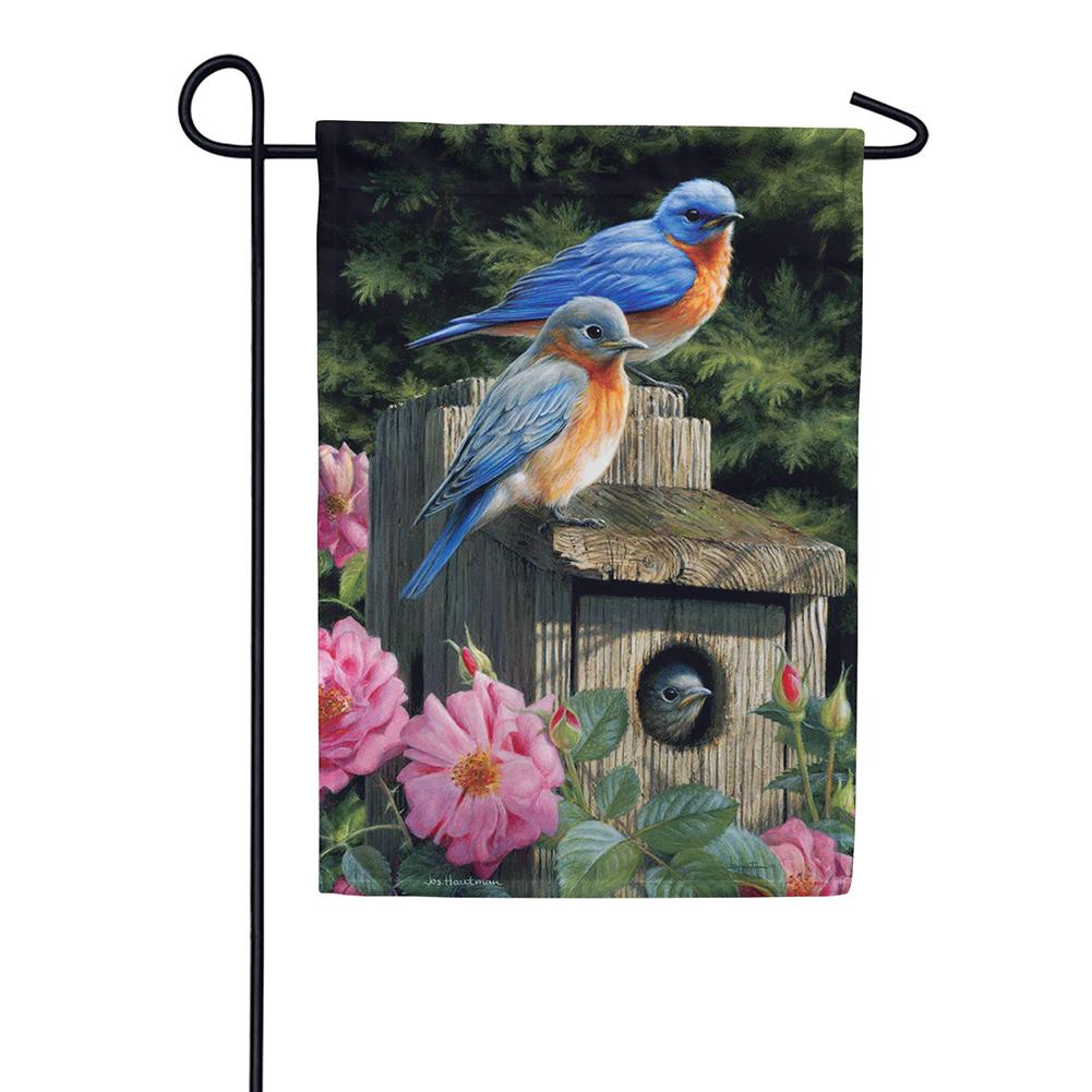 Bluebird House Garden Flag – Just For Fun Flags