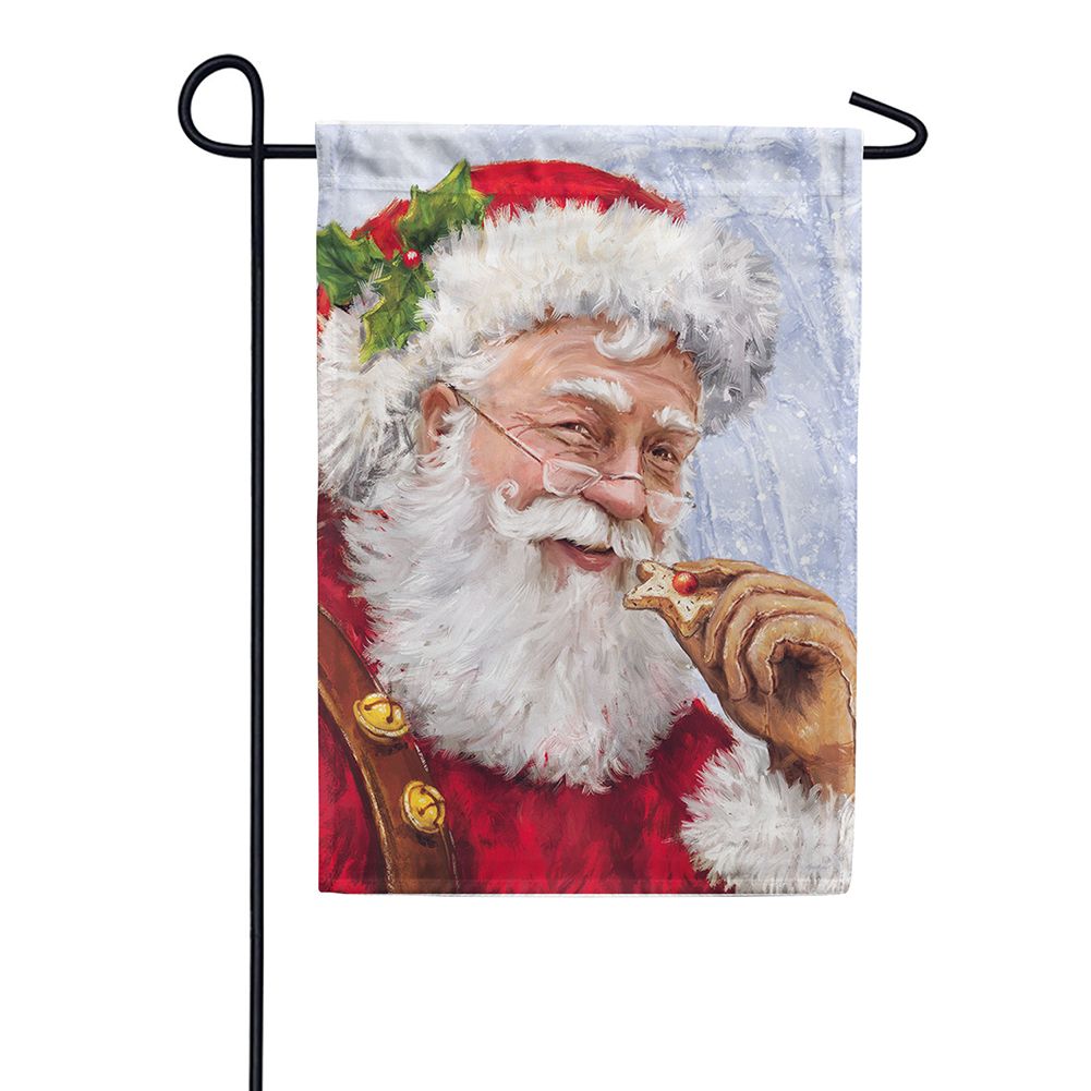 Santa Cookie Garden Flag – Just For Fun Flags