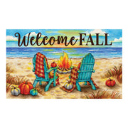 Fall Fire Pit Door Mat