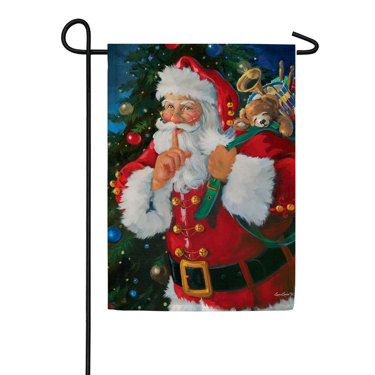 Whispering Santa Garden Flag – Just For Fun Flags