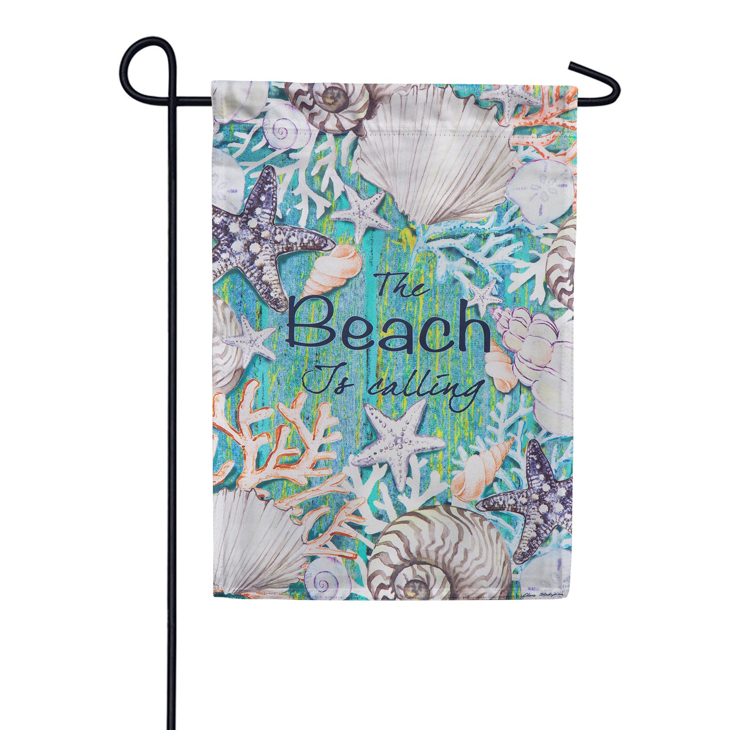 The Beach is Calling Suede Garden Flag