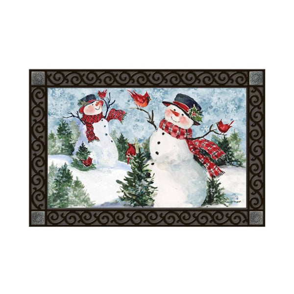 Snowman Friends Door Mat