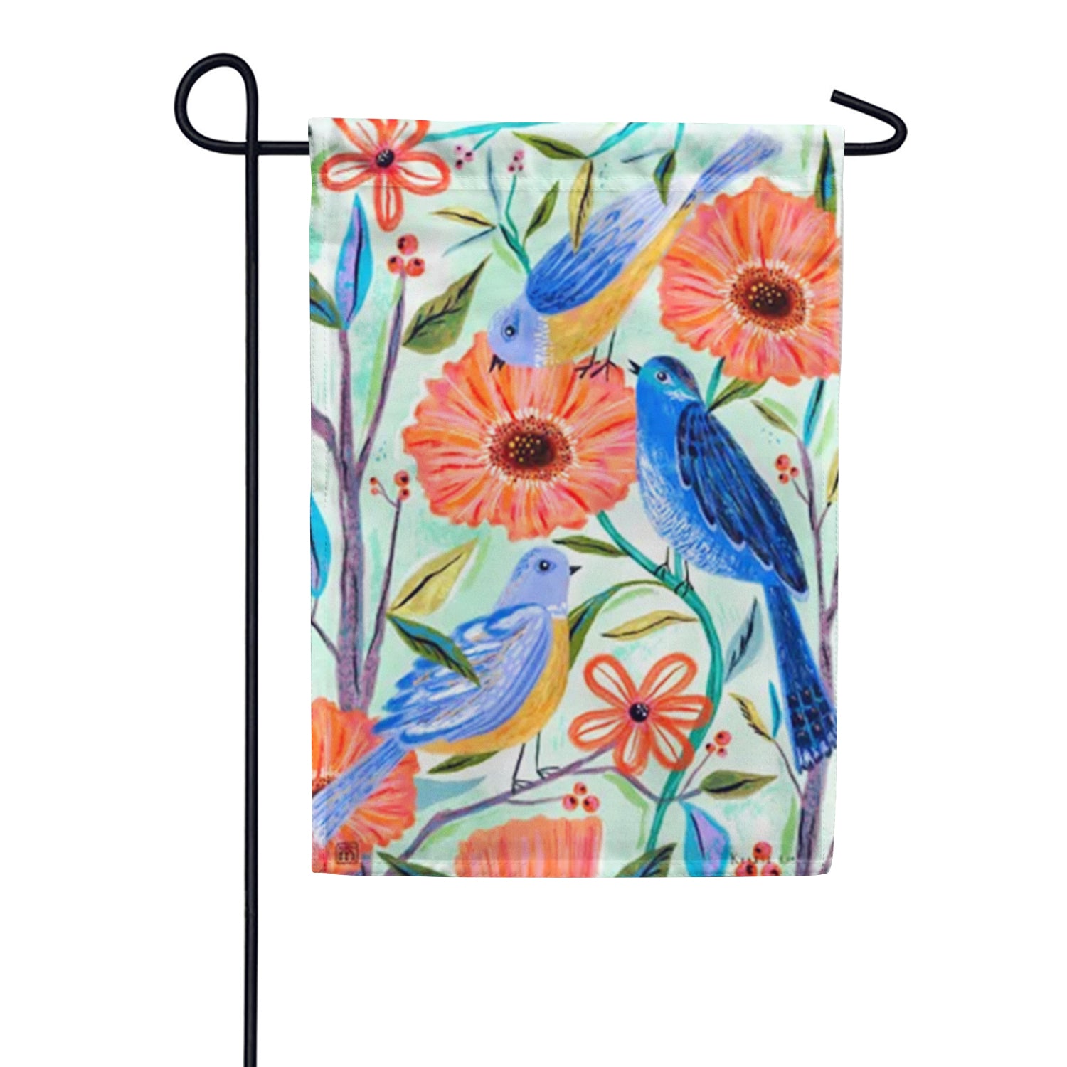 Magnet Works Garden Flag - Bluebirds and Blossoms