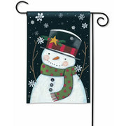 Magnet Works Garden Flag - Nighttime Snowman