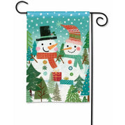 Magnet Works Garden Flag - Snow Couple