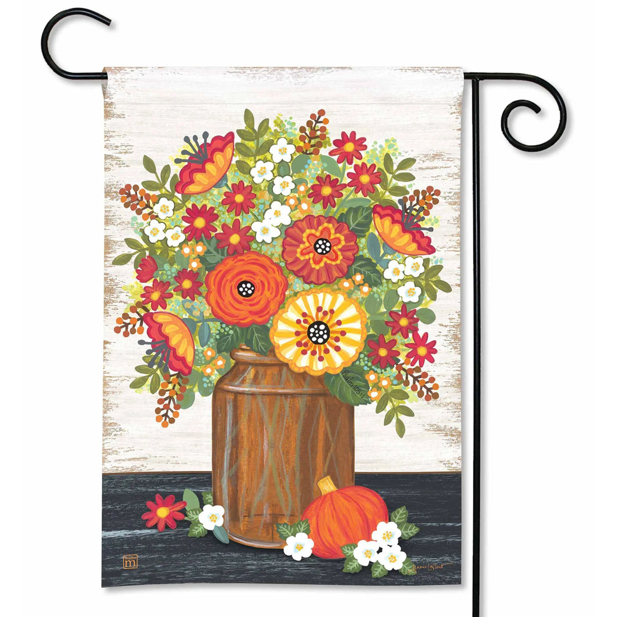 Rustic Fall Flowers Garden Flag – Just For Fun Flags