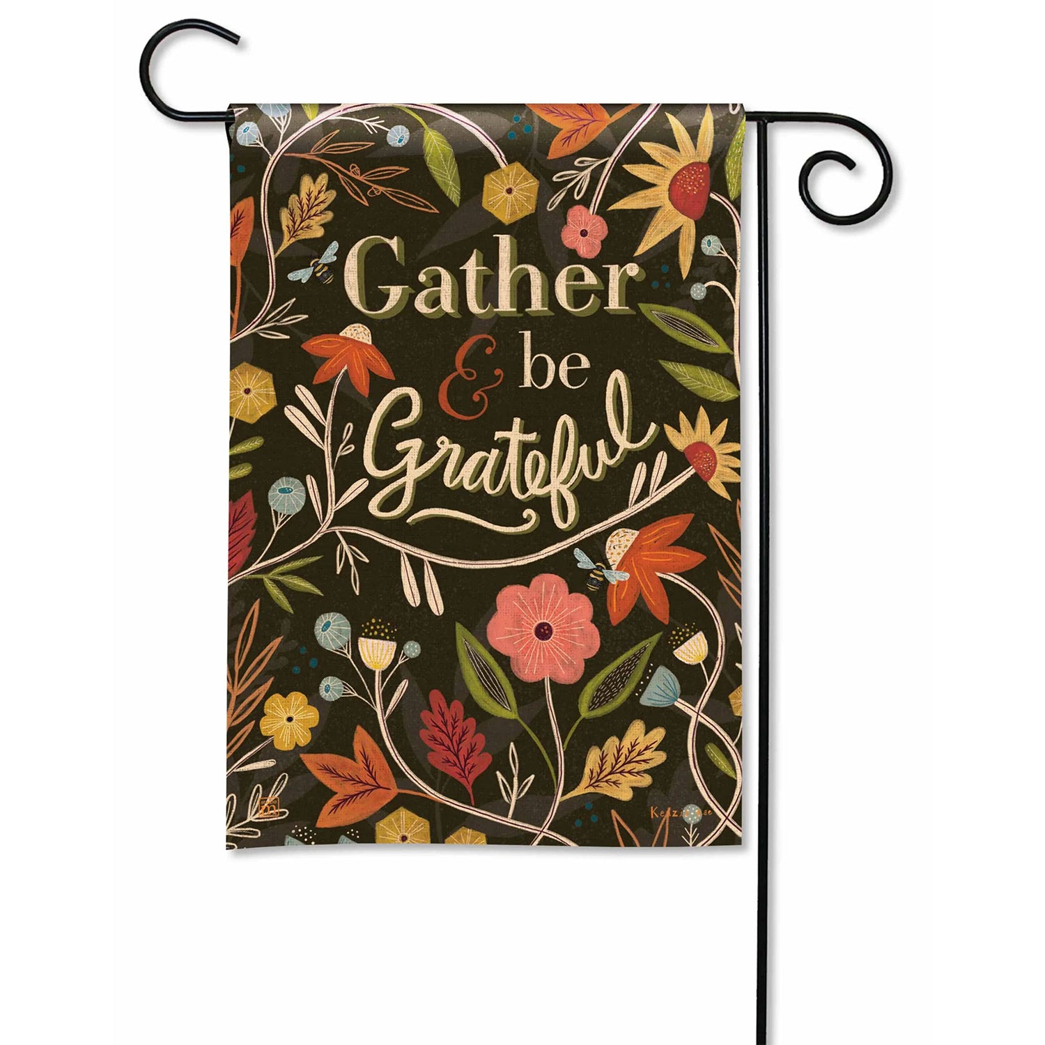 Gather and Be Grateful Garden Flag – Just For Fun Flags