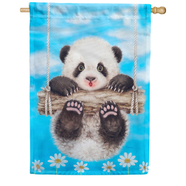 Toland House Flag - Panda Playtime