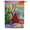 Toland Winter Farmhouse House Flag