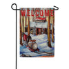 Toland Winter Welcome Cottage Garden Flag